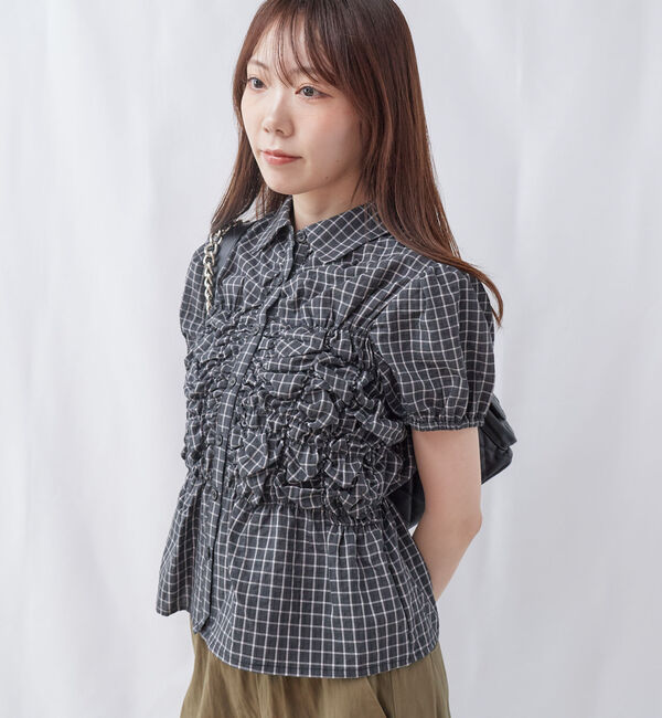 archives「チェックランダムシャーリングシャツブラウス」|シャツ・ブラウス|
