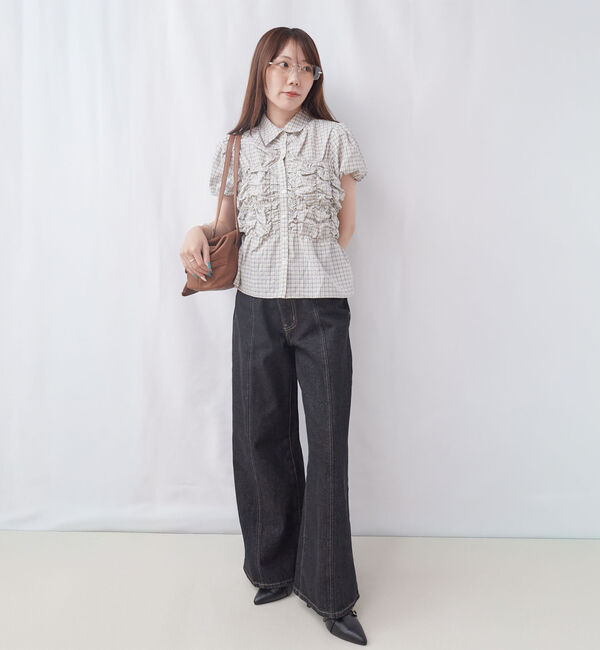 archives「チェックランダムシャーリングシャツブラウス」|シャツ・ブラウス|