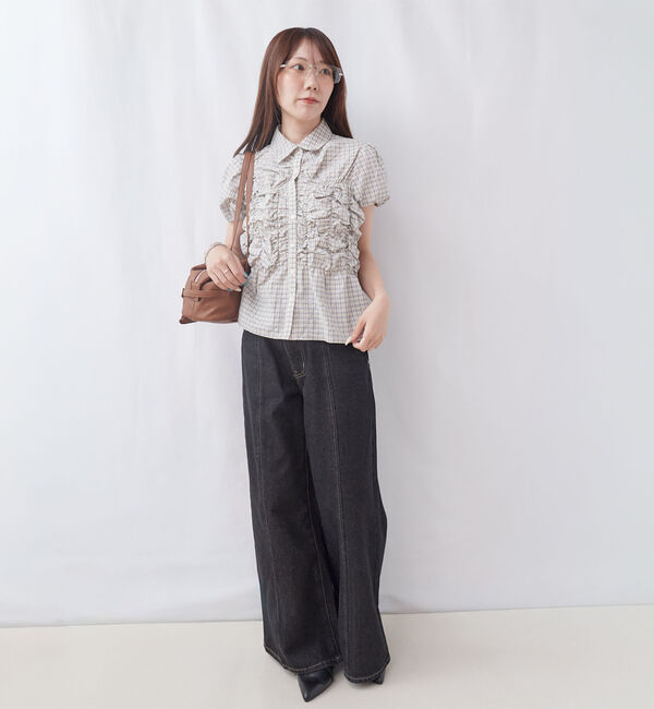 archives「チェックランダムシャーリングシャツブラウス」|シャツ・ブラウス|