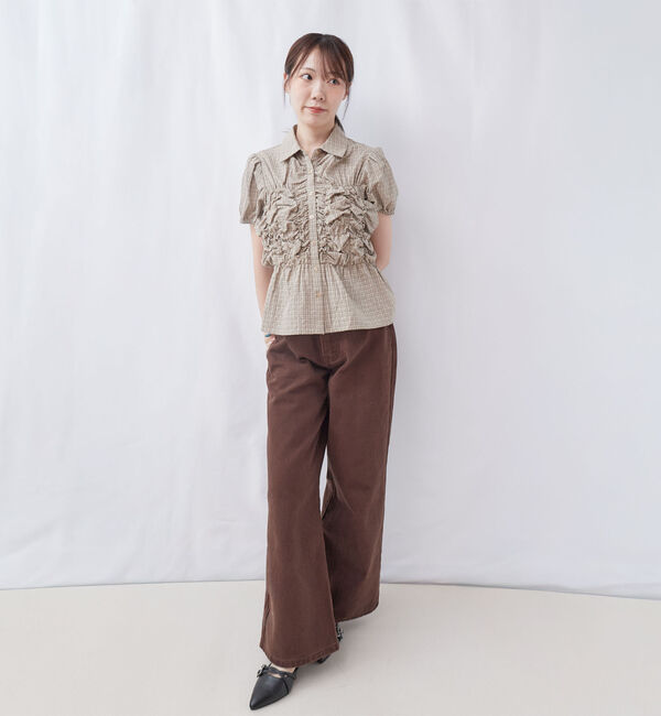 archives「チェックランダムシャーリングシャツブラウス」|シャツ・ブラウス|