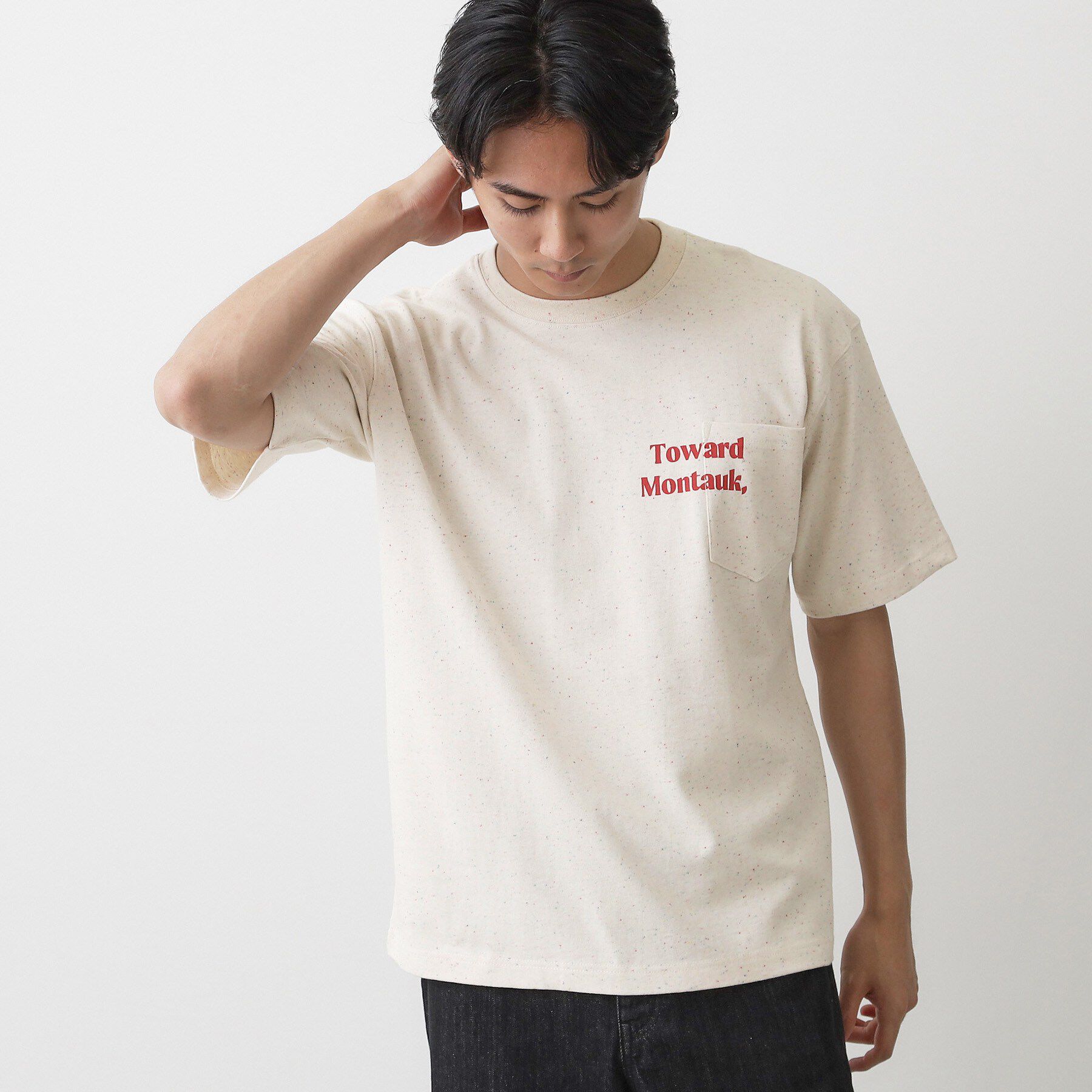 Dessin「カラーネップ ポケットTシャツ」|Tシャツ・カットソー|アイボリー(004)