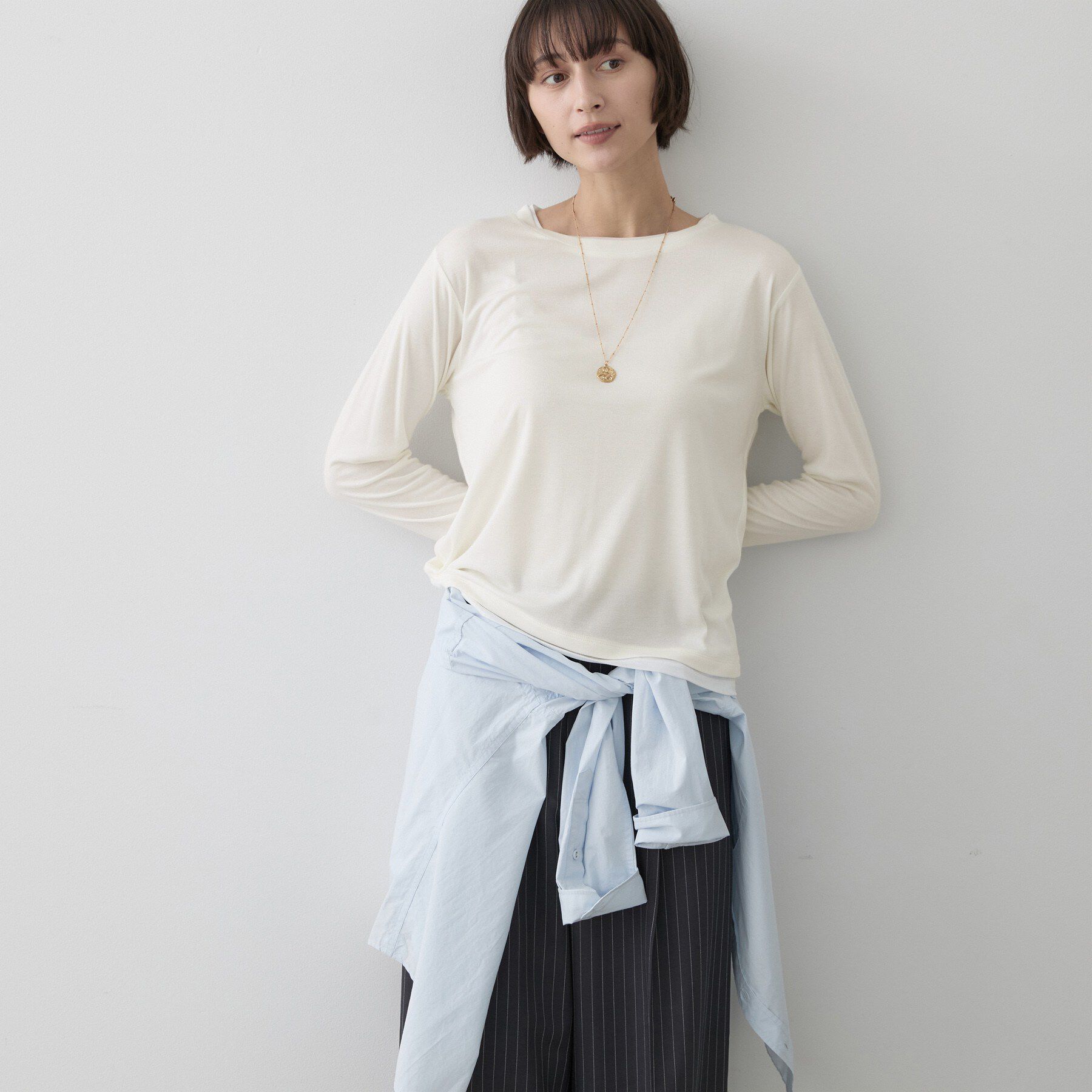 Dessin「調温機能シアーリブプルオーバー」|Tシャツ・カットソー|