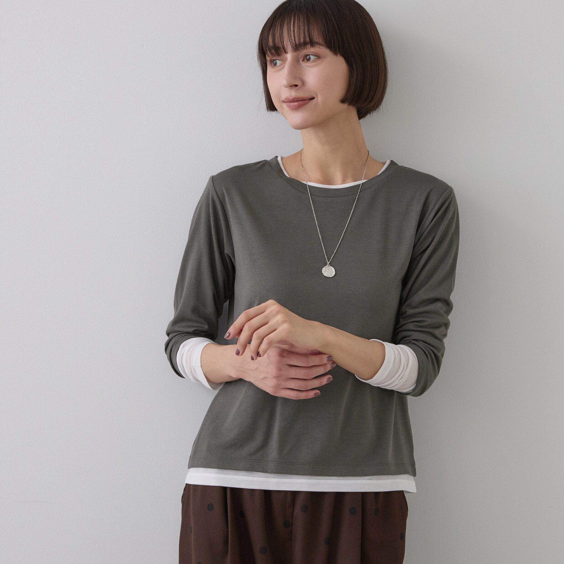 Dessin「調温機能シアーリブプルオーバー」|Tシャツ・カットソー|