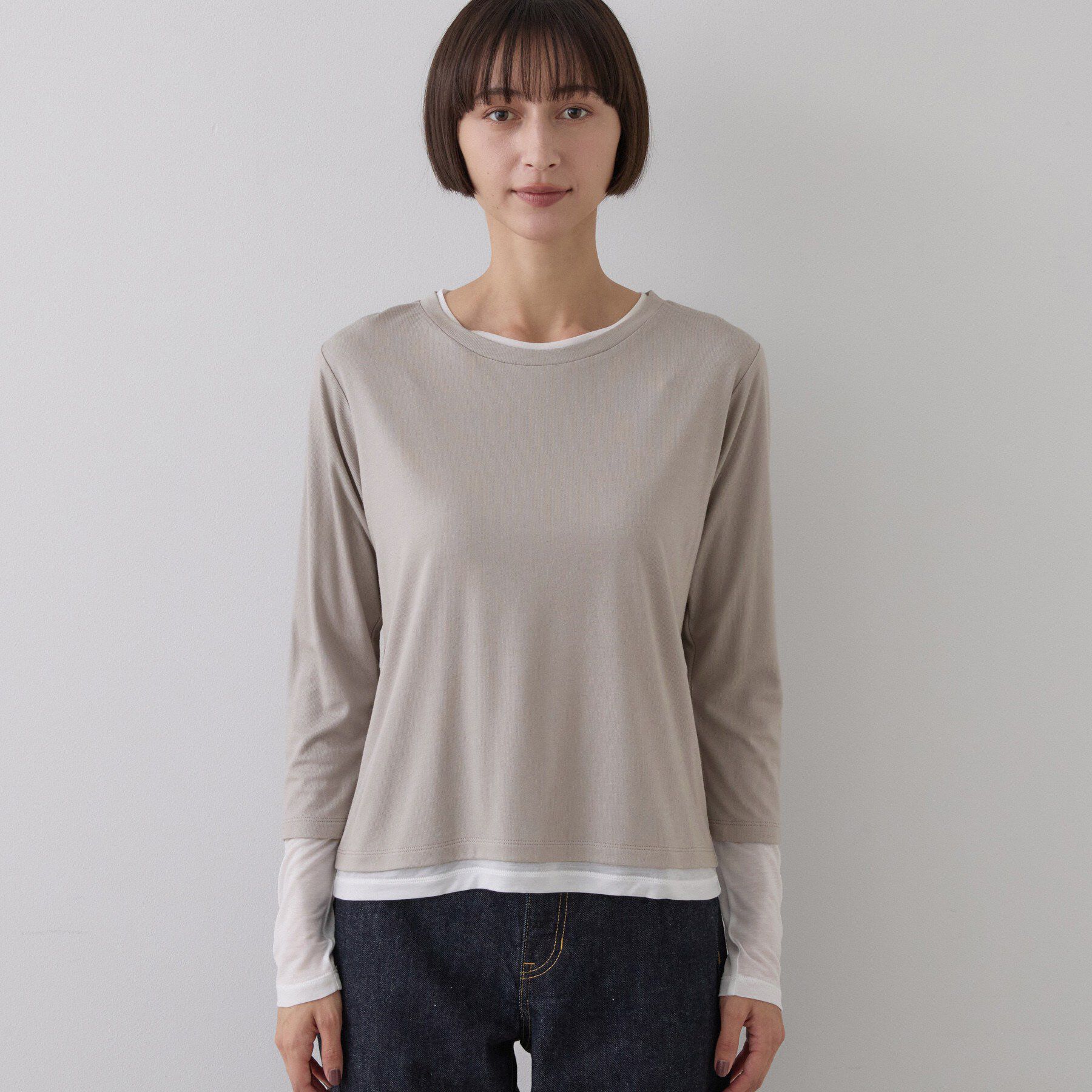 Dessin「調温機能シアーリブプルオーバー」|Tシャツ・カットソー|