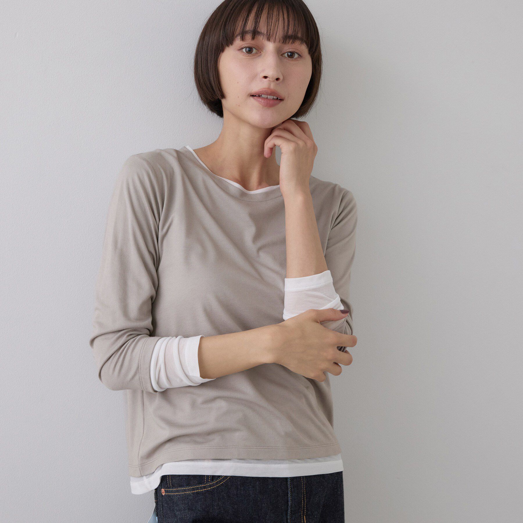 Dessin「調温機能シアーリブプルオーバー」|Tシャツ・カットソー|