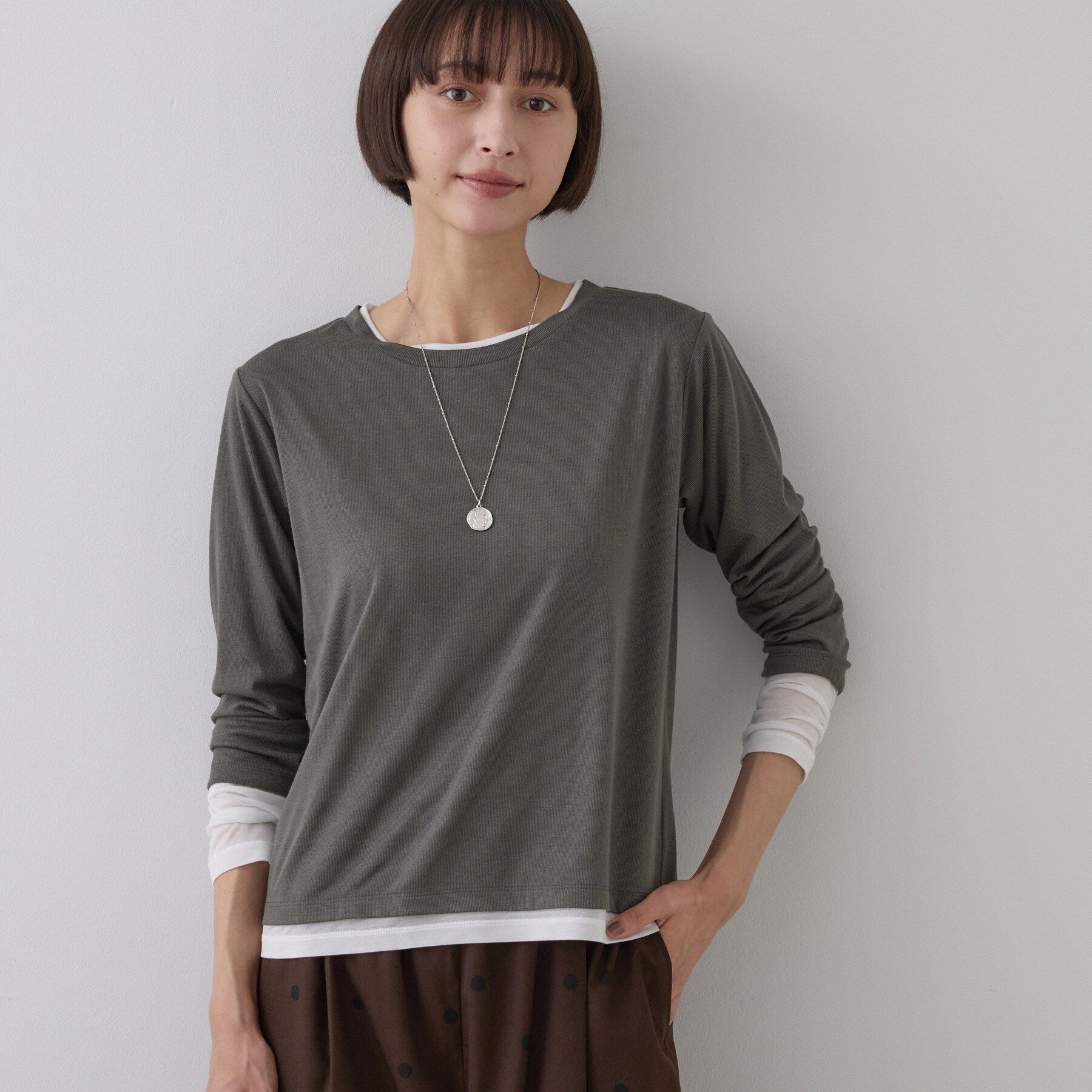 Dessin「調温機能シアーリブプルオーバー」|Tシャツ・カットソー|