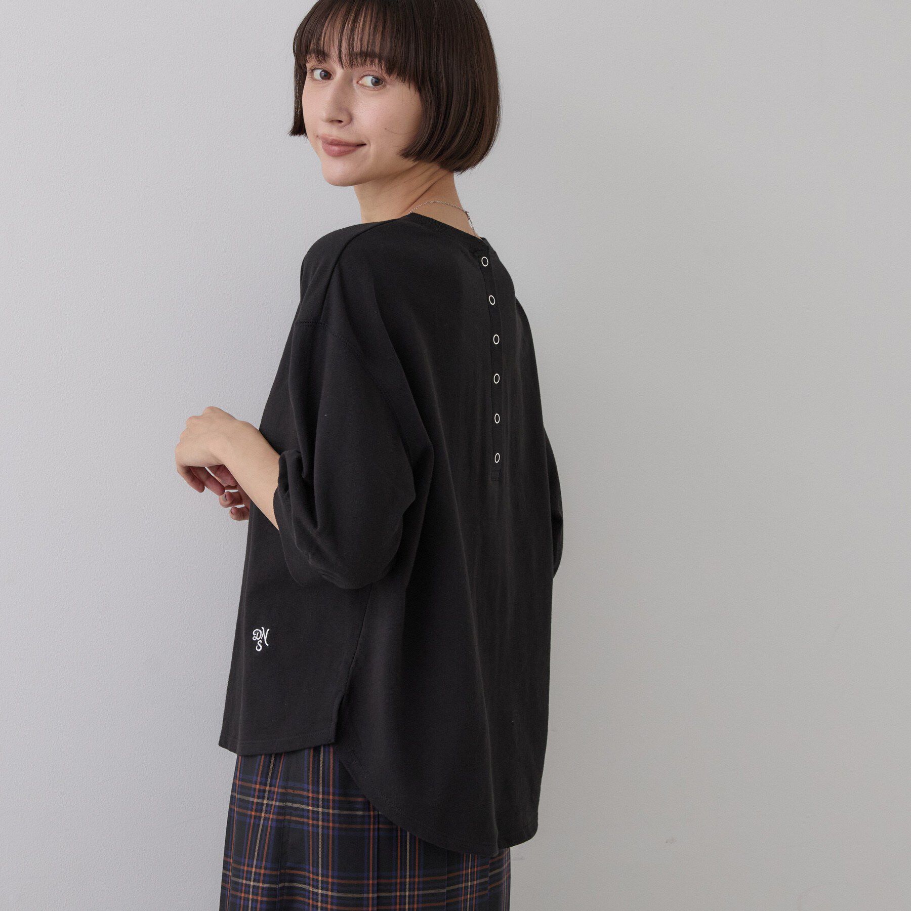 Dessin「バックヘンリーカットソー5分袖」|Tシャツ・カットソー|