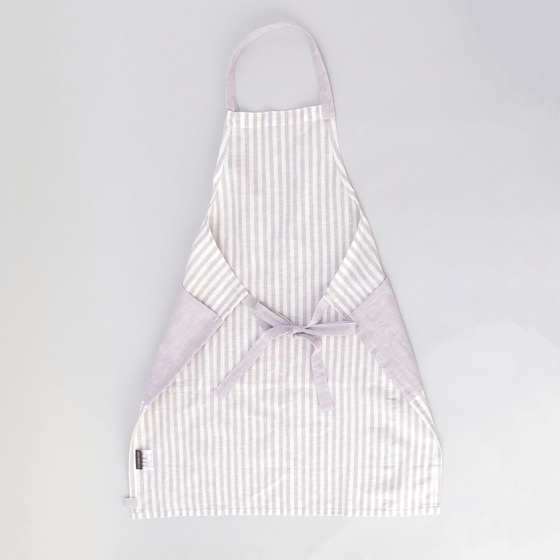 212 KITCHEN STORE「ブロックストライプ リネンコットン キッズエプロン・三角巾セット LPU ＜212Kオリジナル＞」|食器・キッチングッズ|