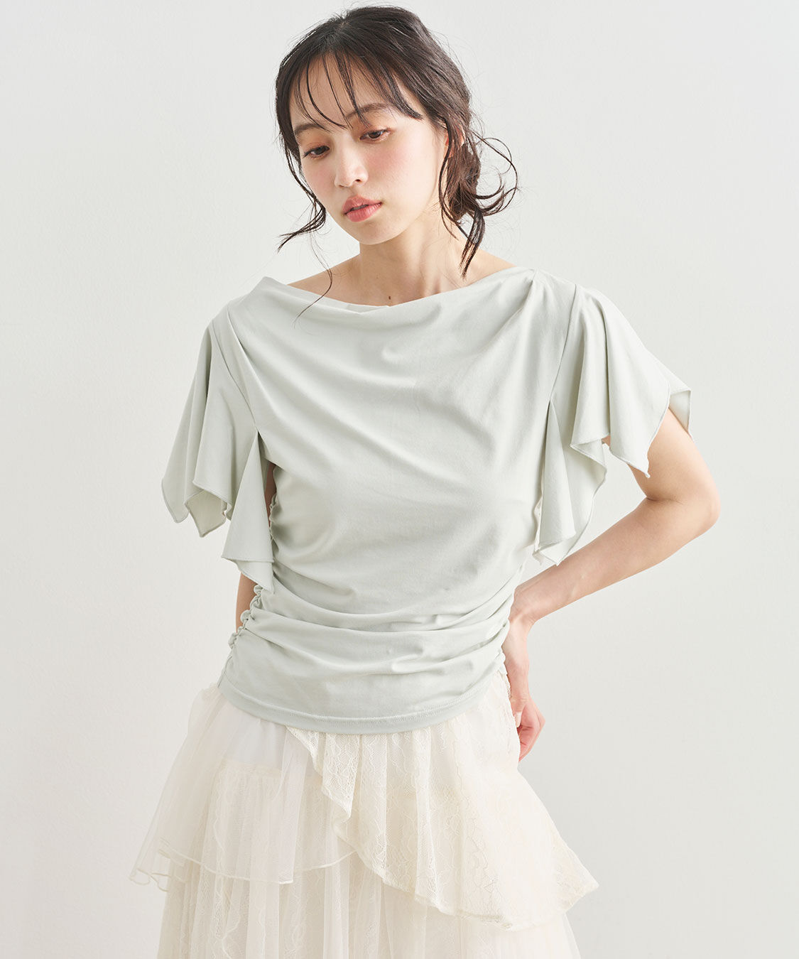 COCO DEAL「ハンカチーフスリーブトップス」|Tシャツ・カットソー|