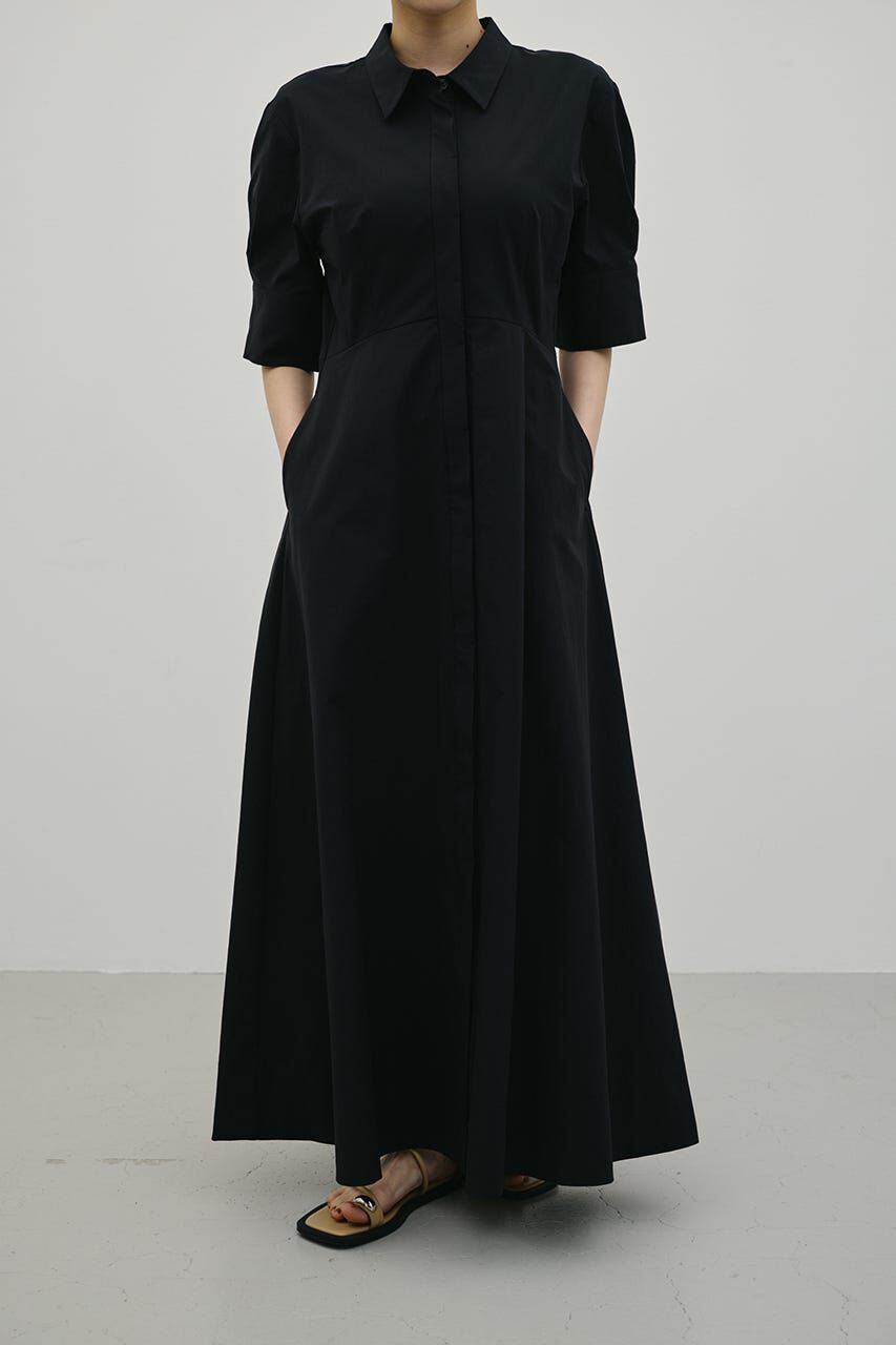 STYLEMIXER「フレアマキシシャツワンピース」|ワンピース|BLK