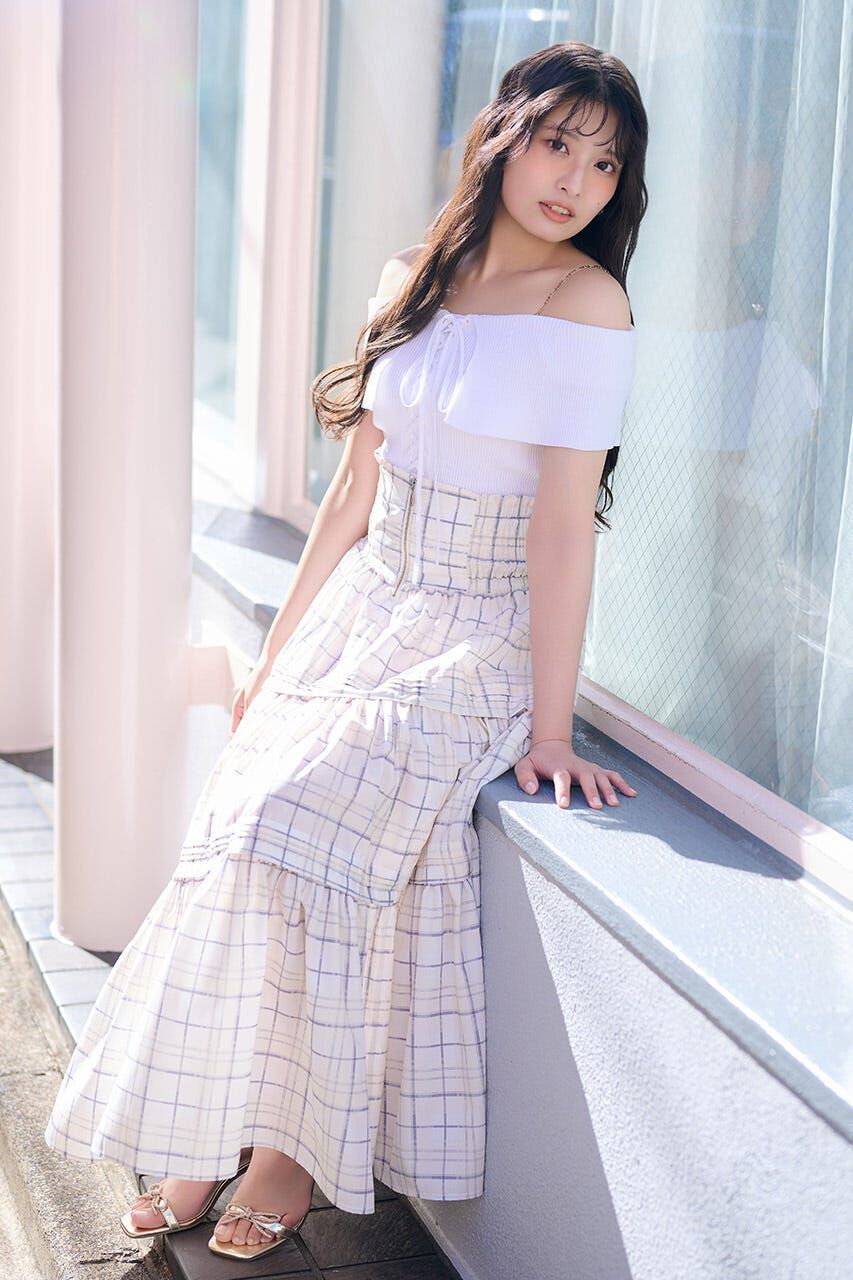 rienda「ウエストシャーリングタックデザインフレアスカート」|スカート|柄YEL5