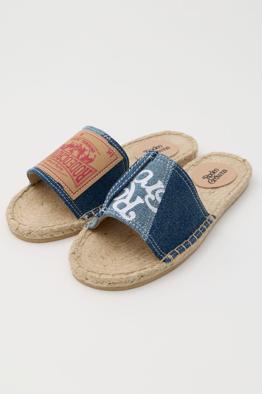 RODEO CROWNS「DENIM JUTE SANDAL」|その他|柄BLU5
