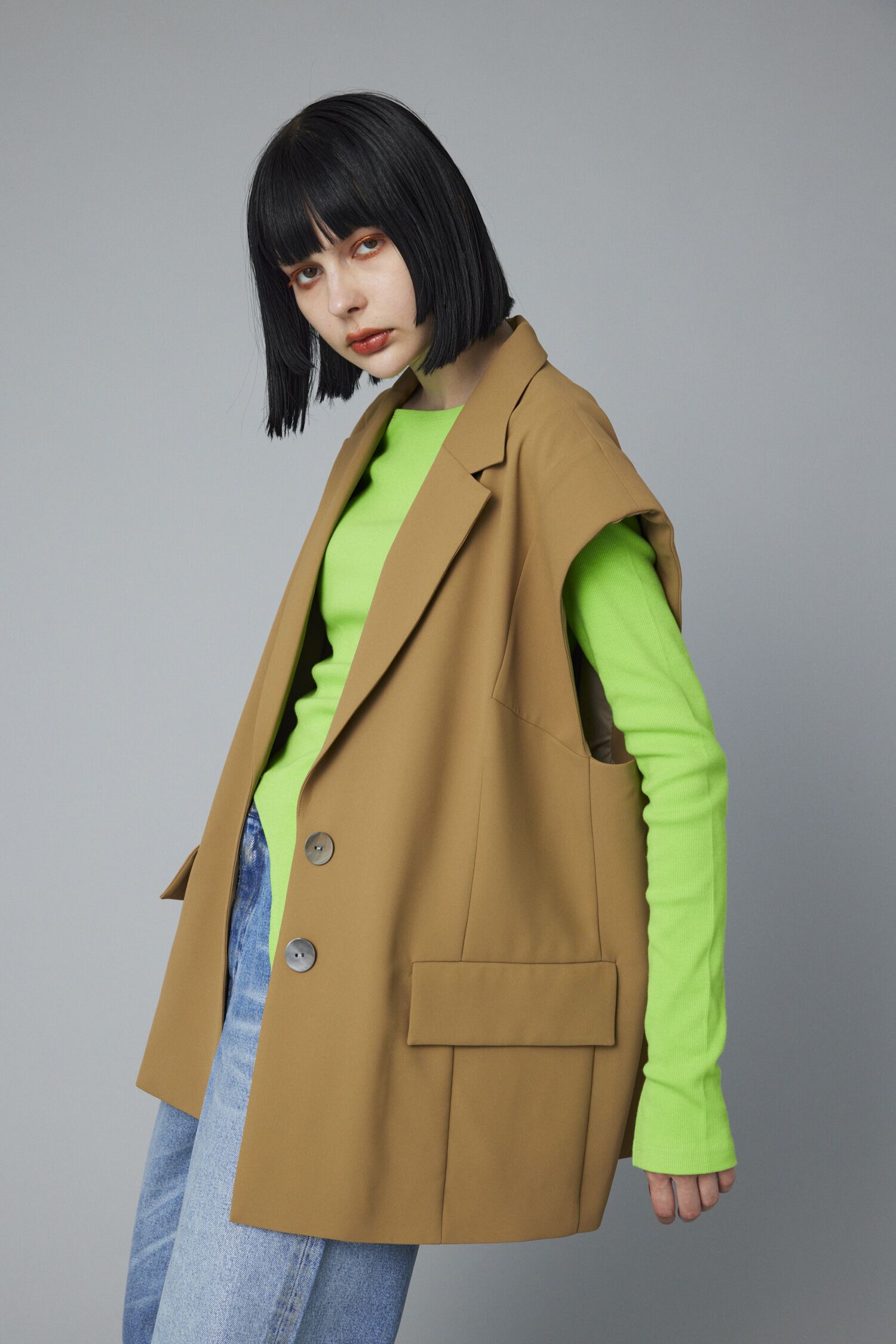 HeRIN.CYE「Over size vest」|ダウンベスト・ベスト|