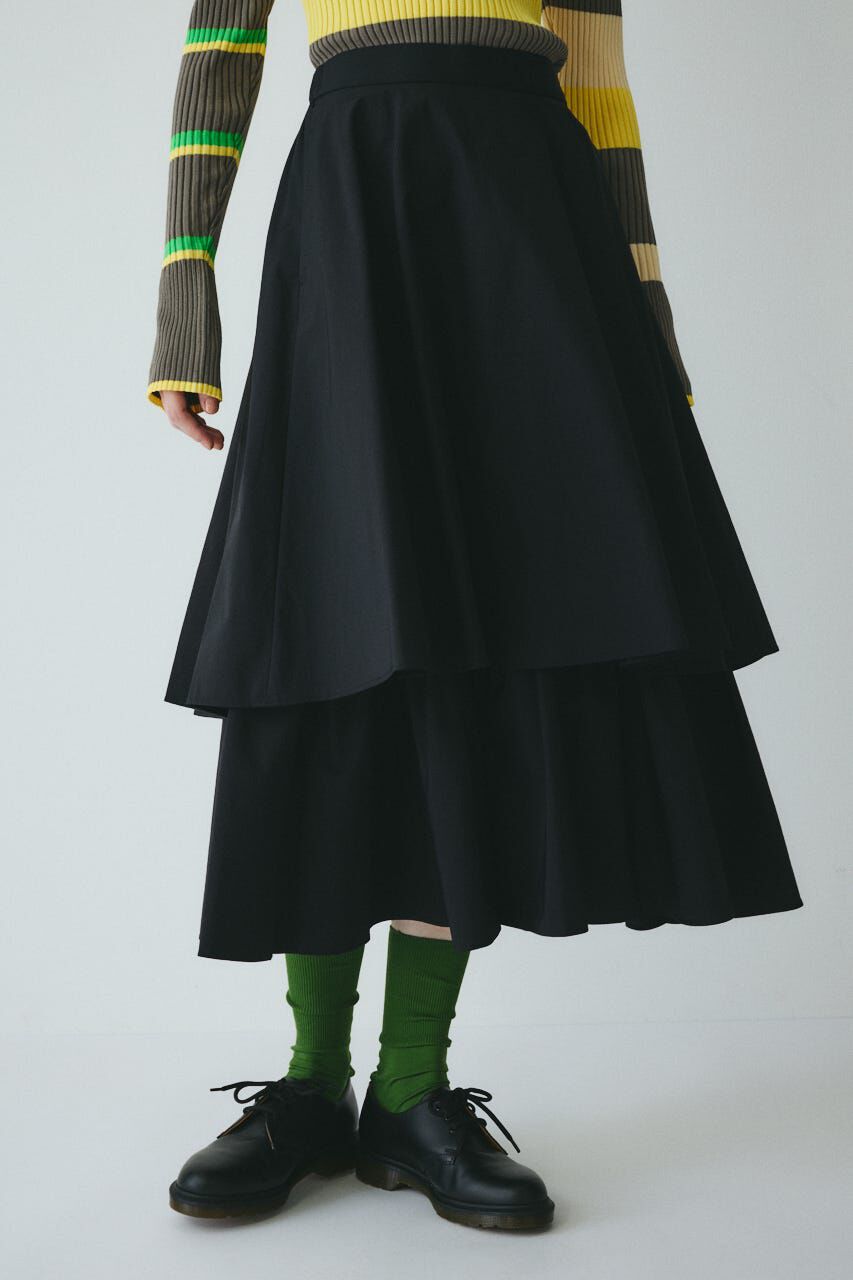 HeRIN.CYE「Double hem skirt」|スカート|BLK