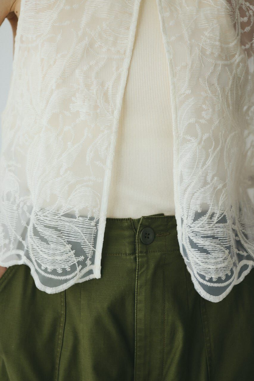 HeRIN.CYE「Lace vest」|ダウンベスト・ベスト|