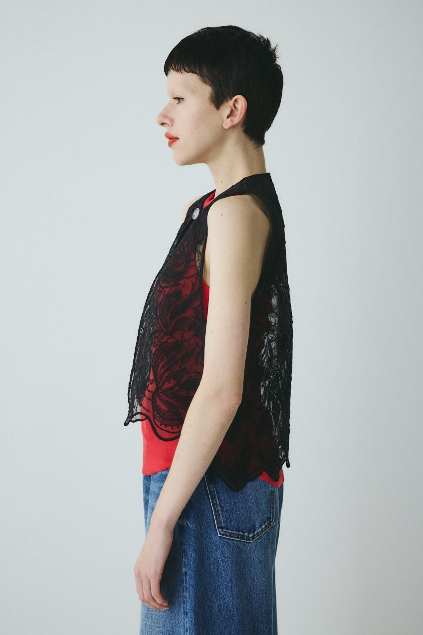 HeRIN.CYE「Lace vest」|ダウンベスト・ベスト|