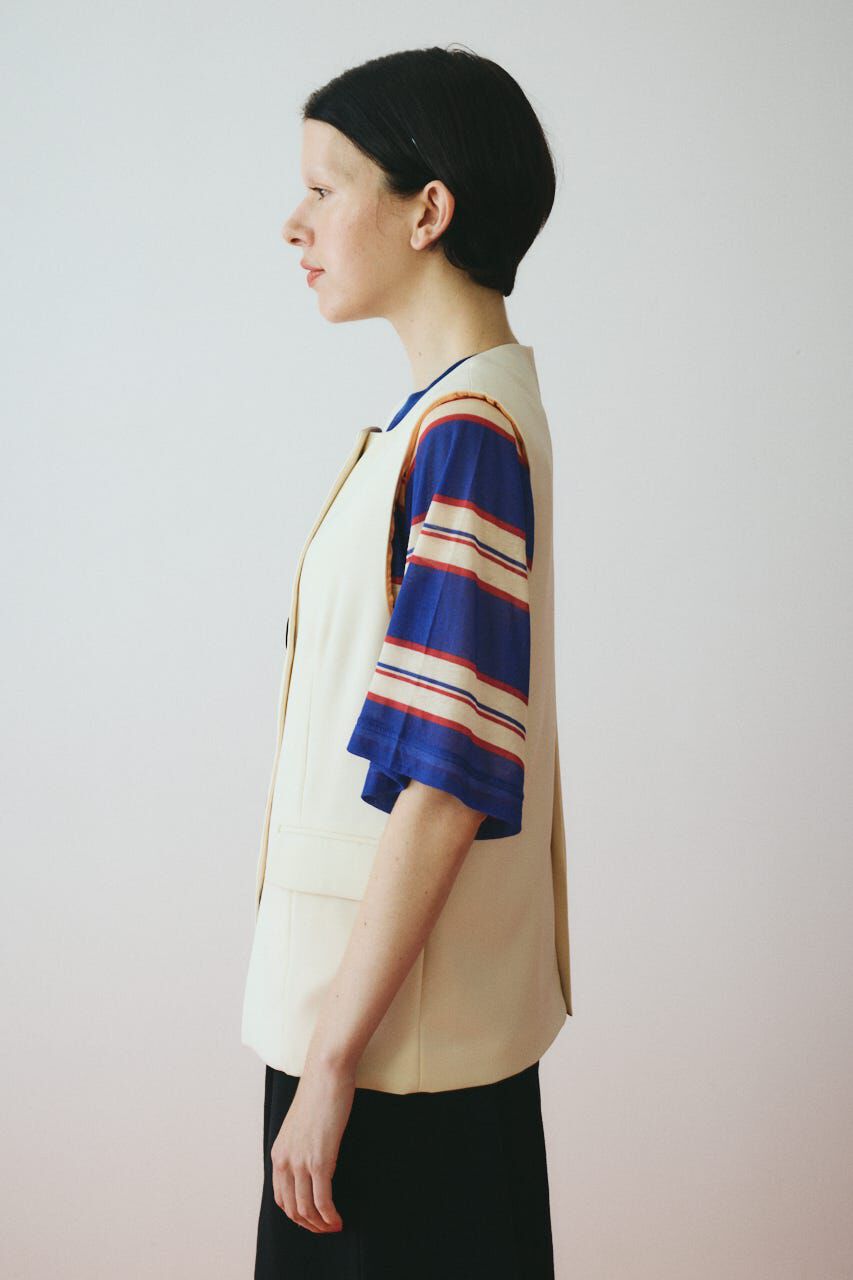 HeRIN.CYE「Wave neck vest」|ダウンベスト・ベスト|