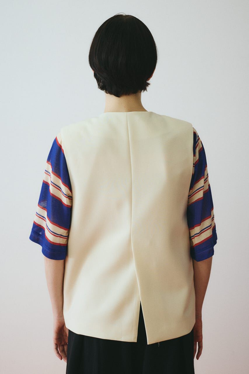 HeRIN.CYE「Wave neck vest」|ダウンベスト・ベスト|