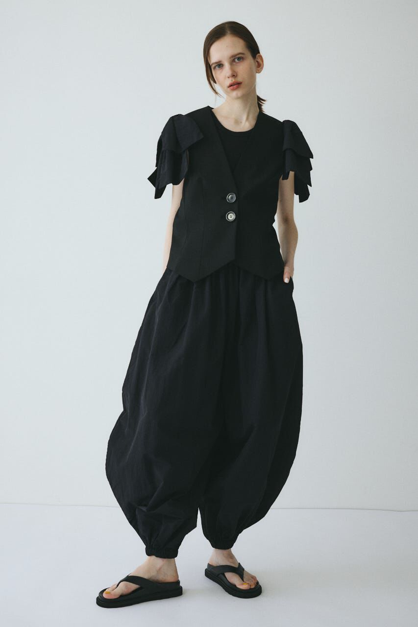 HeRIN.CYE「Ribbon shoulder vest」|ダウンベスト・ベスト|