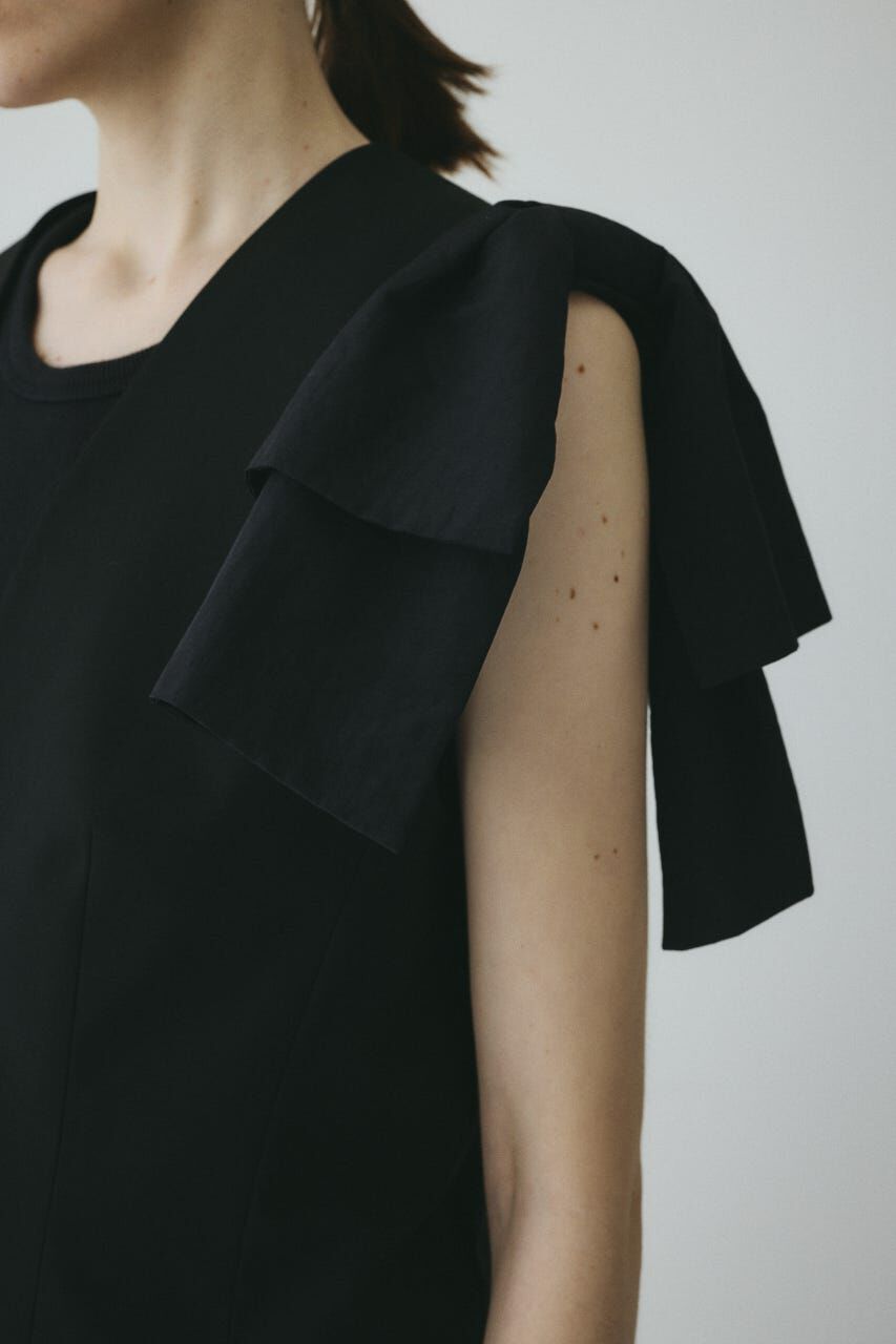 HeRIN.CYE「Ribbon shoulder vest」|ダウンベスト・ベスト|