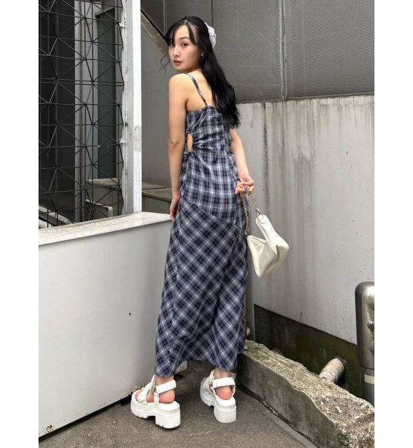 CALNAMUR「カットアウトギャザーキャミワンピース」|ワンピース|