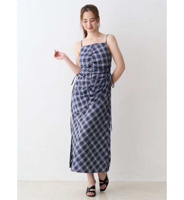 CALNAMUR「カットアウトギャザーキャミワンピース」|ワンピース|ミックス