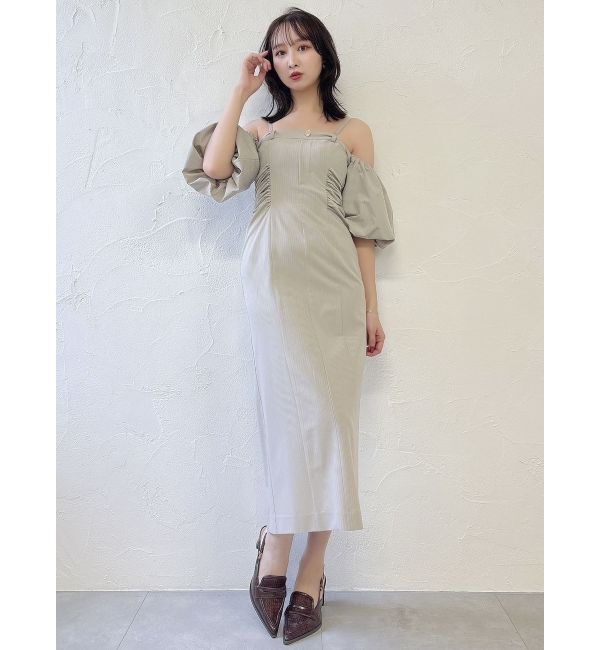 dazzlin「スラックスディテールバルーンワンピース」|ワンピース|