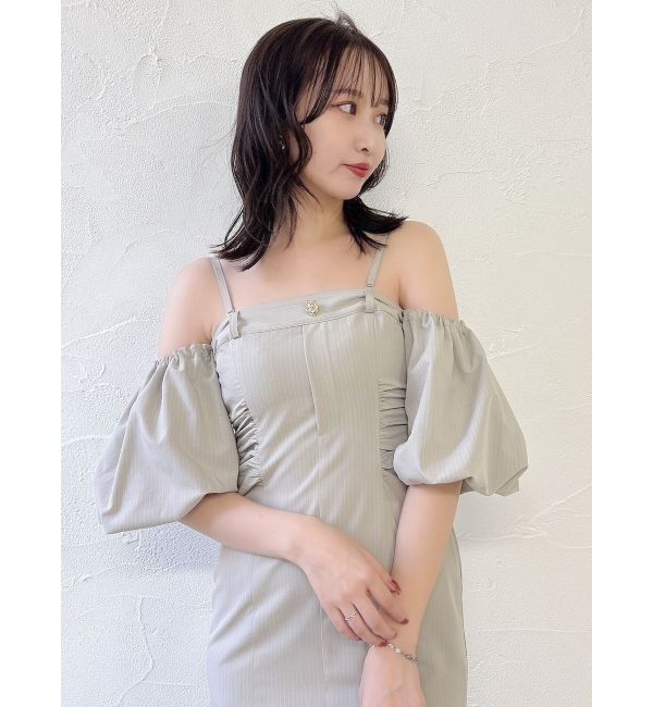dazzlin「スラックスディテールバルーンワンピース」|ワンピース|