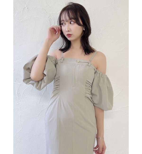 dazzlin「スラックスディテールバルーンワンピース」|ワンピース|