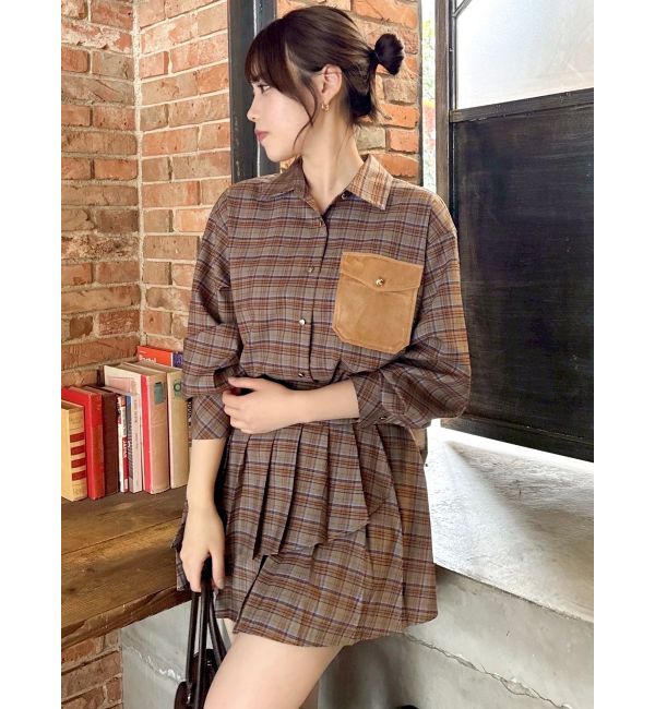dazzlin「【セットアップ対応】チェックオーバーアソートシャツ」|シャツ・ブラウス|