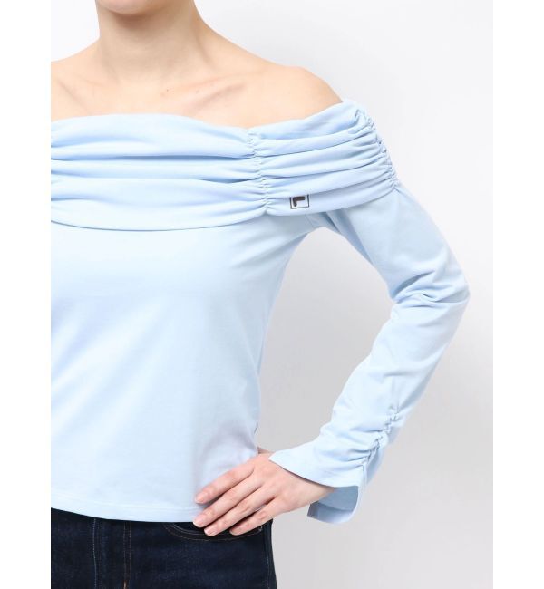 MERCURYDUO「【FILA別注】裏毛オフショルトップス」|Tシャツ・カットソー|