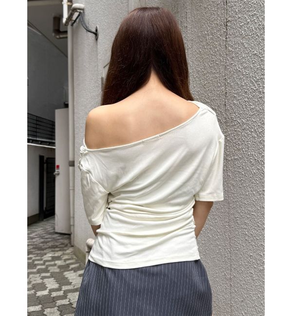 MURUA「ドレープワンショルダートップス」|Tシャツ・カットソー|