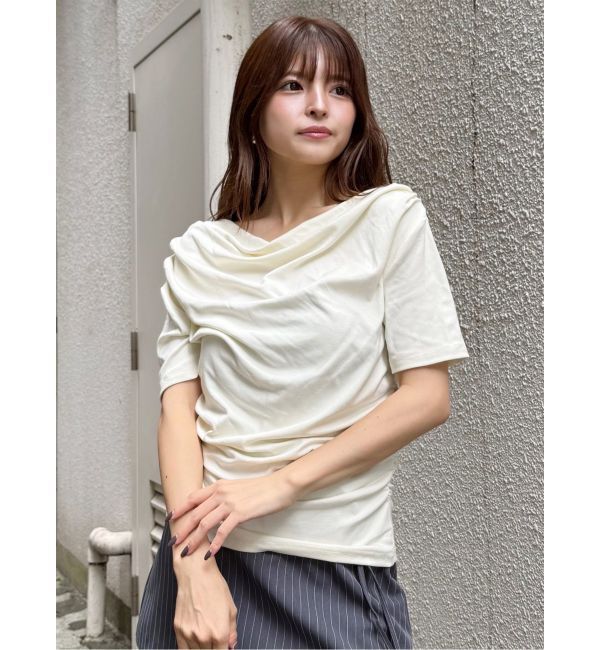 MURUA「ドレープワンショルダートップス」|Tシャツ・カットソー|