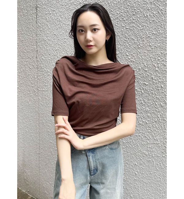 MURUA「ドレープワンショルダートップス」|Tシャツ・カットソー|