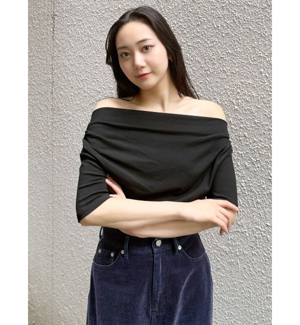 MURUA「ドレープワンショルダートップス」|Tシャツ・カットソー|