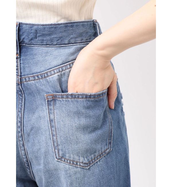 LAGUNAMOON「リップドデニムパンツ」|デニム|