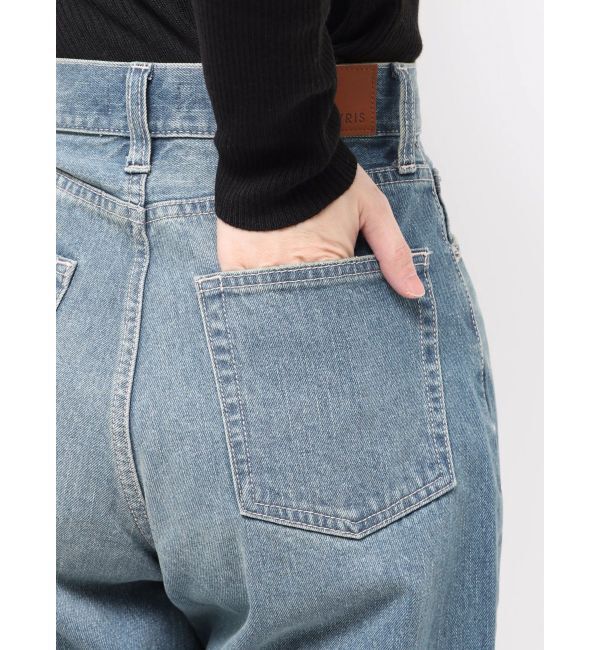 EVRIS「リボンレースワイドデニムパンツ」|デニム|