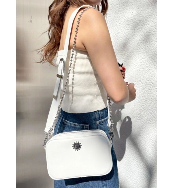 EVRIS「ボールチェーンショルダーBAG」|ショルダー・メッセンジャー|ホワイト