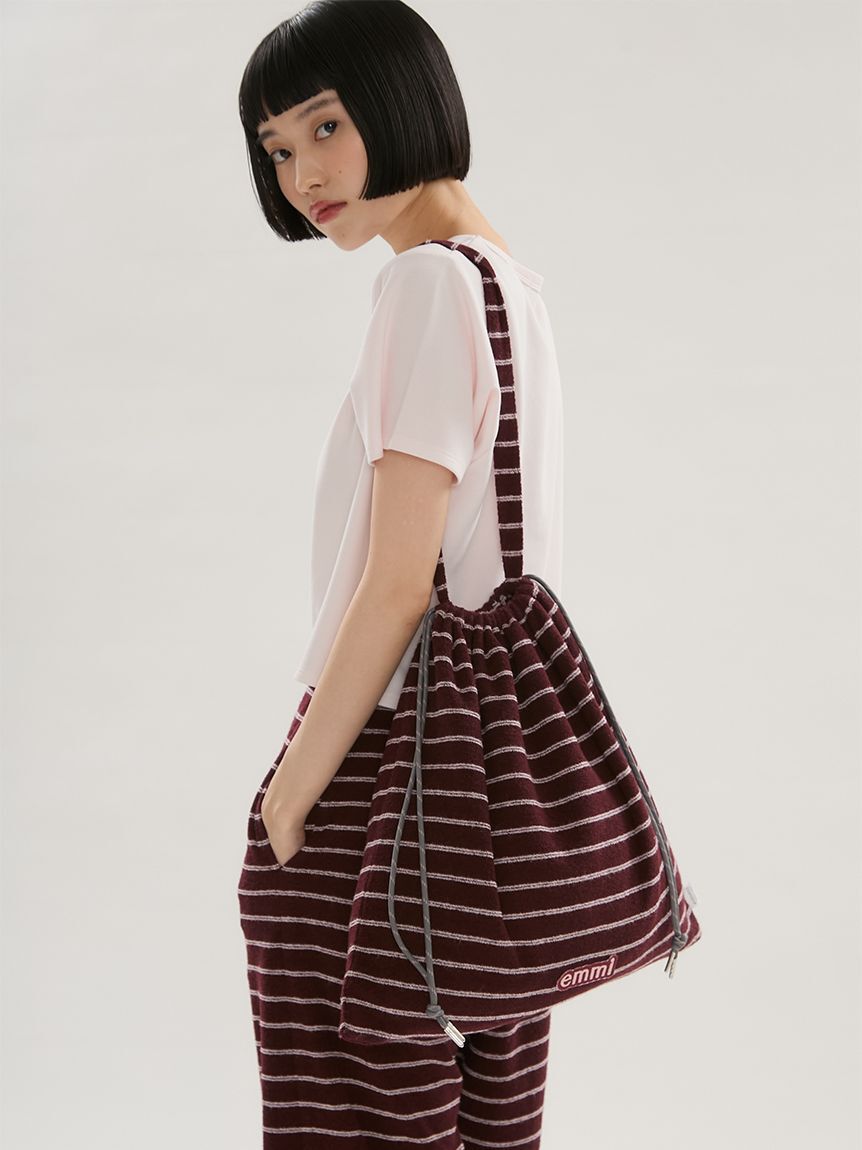 emmi atelier「emmiロゴパイルスクエア2wayショルダーバッグ」|ショルダー・メッセンジャー|