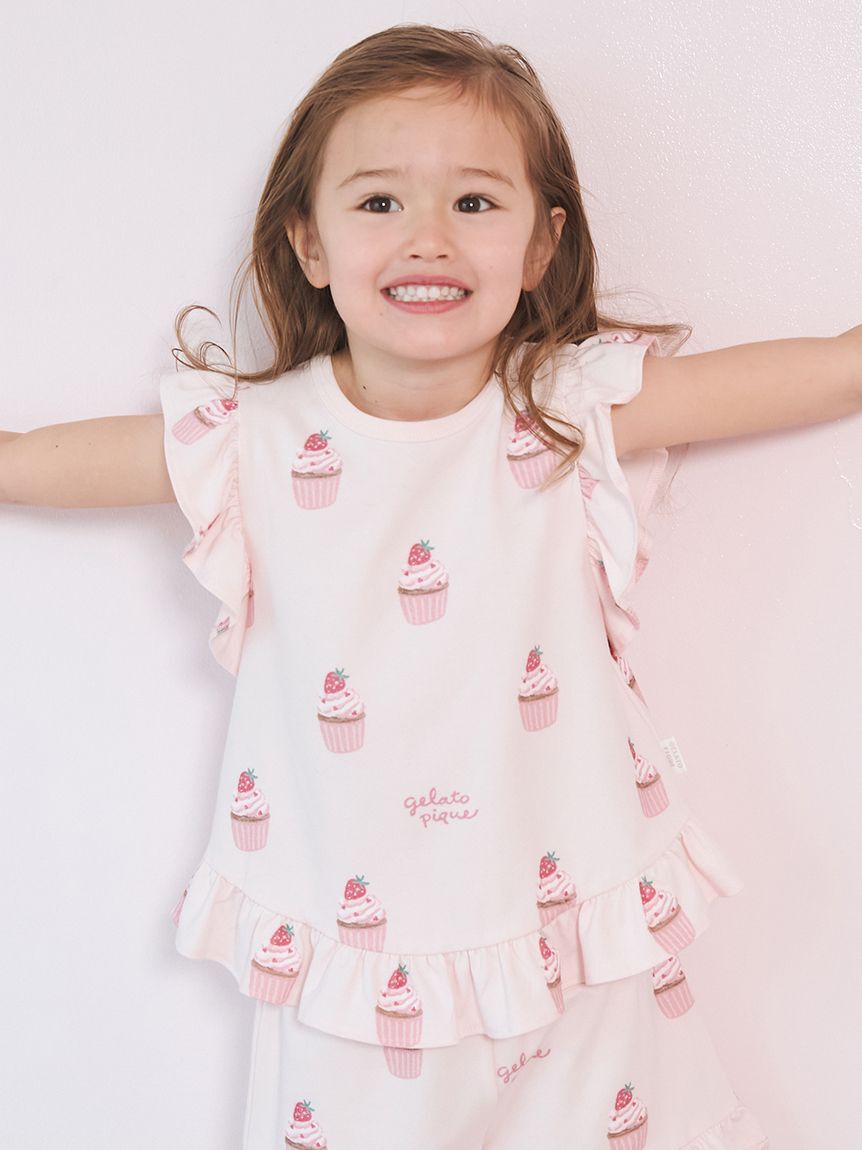 GELATO PIQUE KIDS & BABY「【KIDS】カップケーキ柄Tシャツ」|ルームウェア|