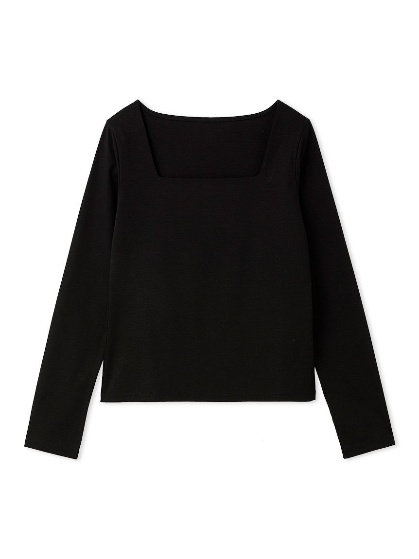 FRAY I.D「スクエアネックTシャツ／接触冷感」|Tシャツ・カットソー|BLK