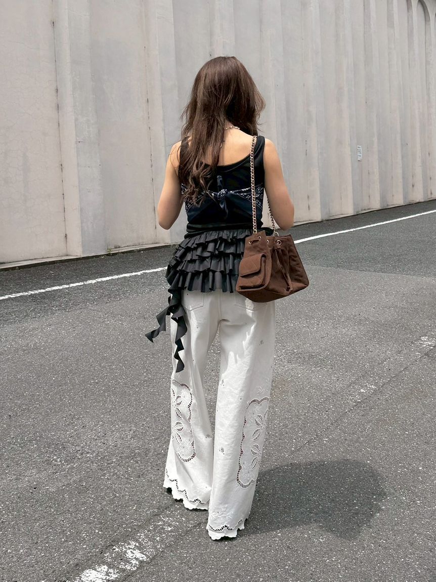 LILY BROWN「ティアードフリルヘムトップス」|Tシャツ・カットソー|