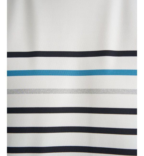 ikka「【接触冷感／吸水速乾】アーバンドライパネルボーダーTシャツ」|Tシャツ・カットソー|