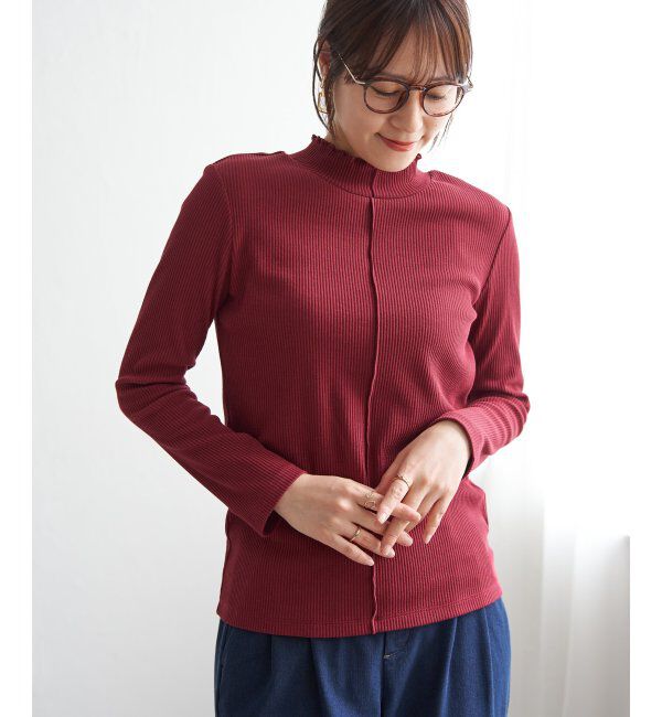 ikka「前後2WAY三角テレコプルオーバー」|Tシャツ・カットソー|