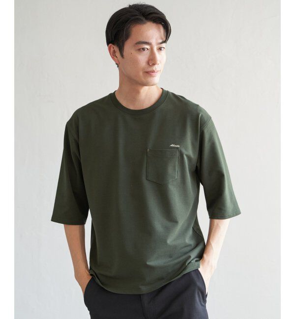 ikka「インレイ７ブポケットプリントＴ」|Tシャツ・カットソー|