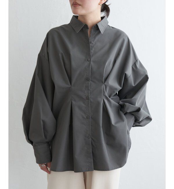 VENCE share style「ブロードウエストタックシャツ」|シャツ・ブラウス|