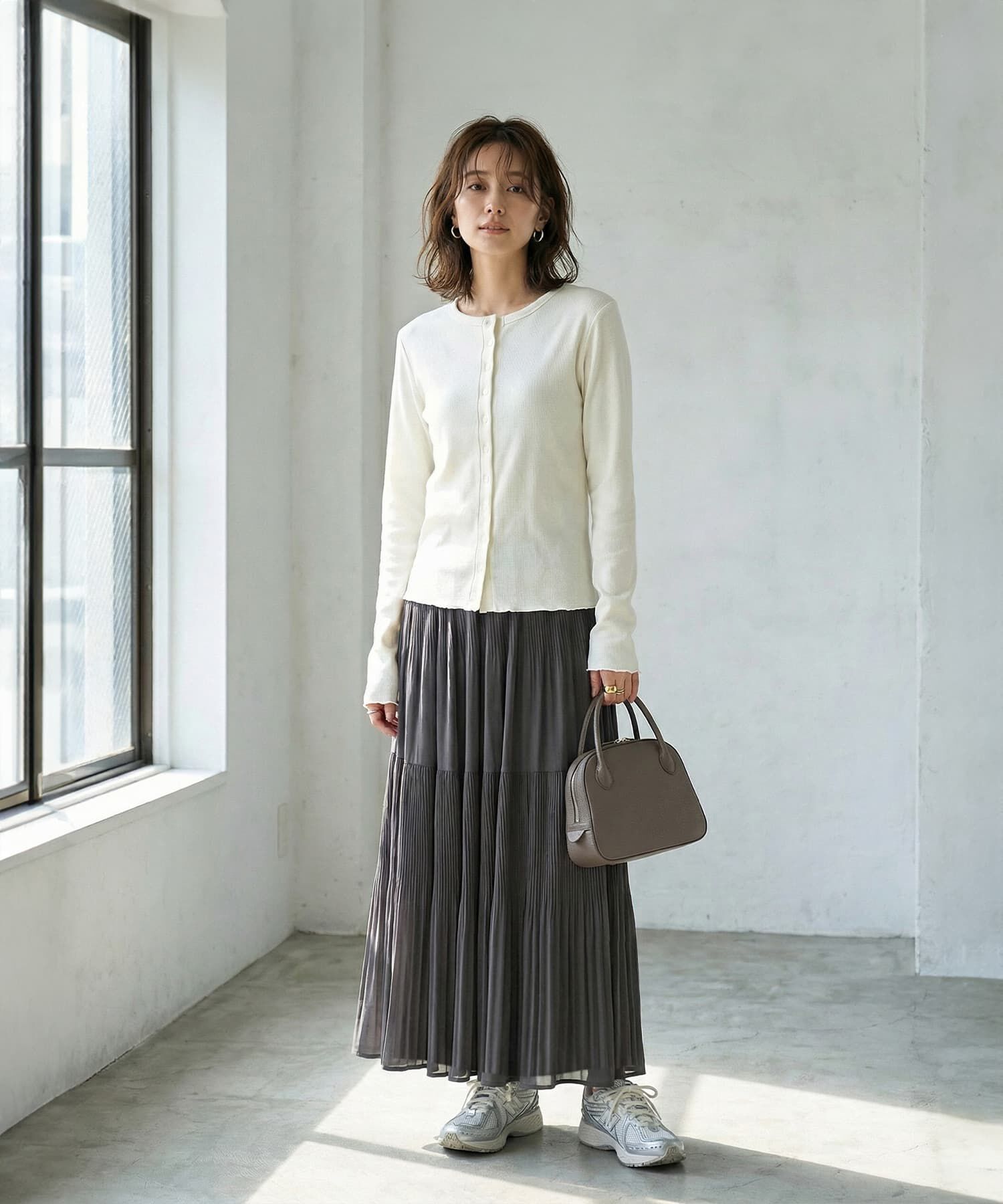 STYLE DELI「シフォンジョーゼットMIXプリーツスカート」|スカート|