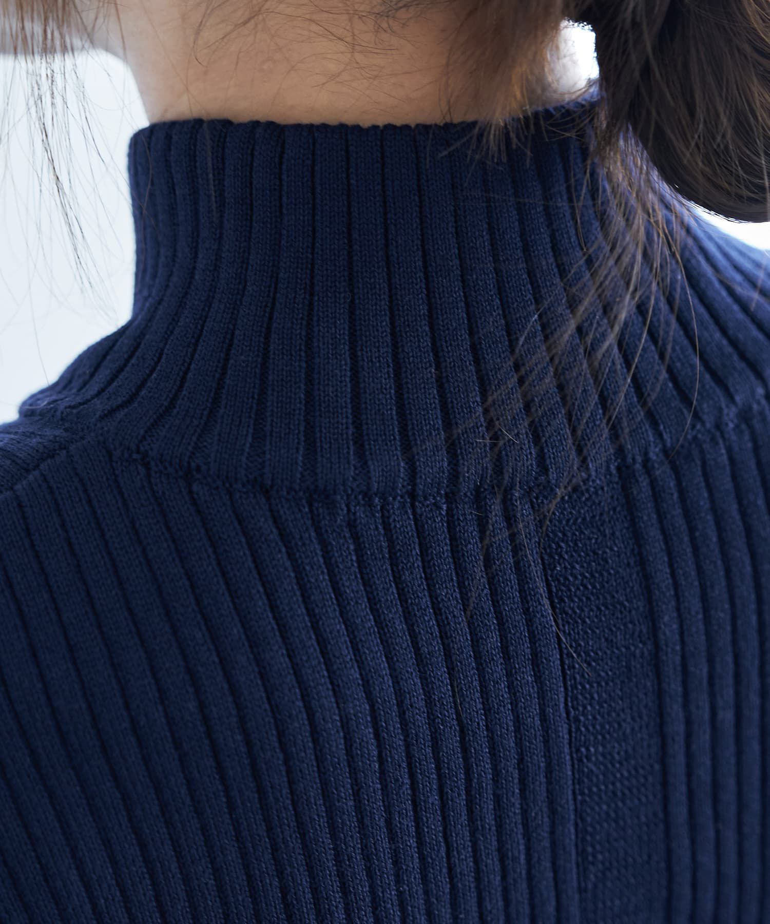 STYLE DELI「ジップ付きスタンドネックのリブニットワンピース」|ワンピース|
