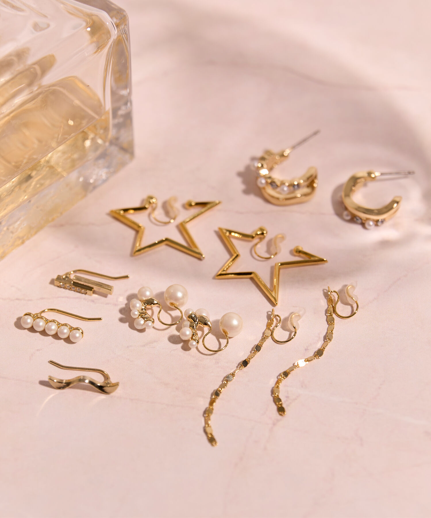 Phoebe「【金属アレルギー対応】メタルウェーブクローラーイヤーカフ（片耳）　ゴールド/ニッケルフリー」|イヤリング|