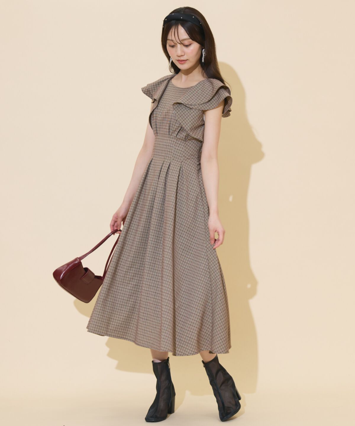 WILLSELECTION「ラッフルスリーブバックリボンワンピース」|ワンピース|
